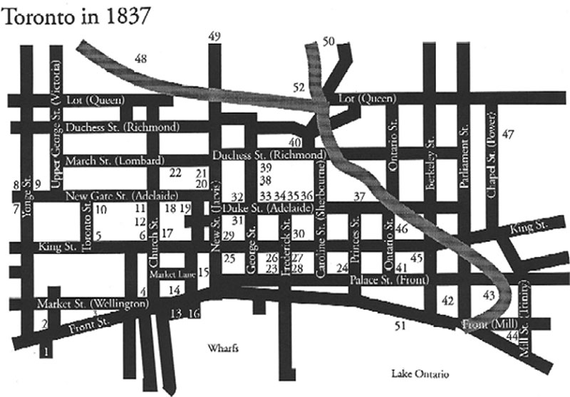 Toronto in 1837, Model Map.