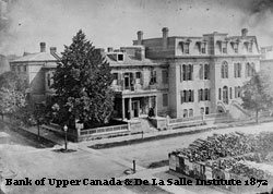 Photo of Bank of Upper Canada and De La Salle, 1872