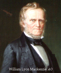 Painted portrait of William Lyon Mackenzie